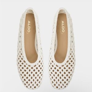 ALDO Joselia White Crochet Flats